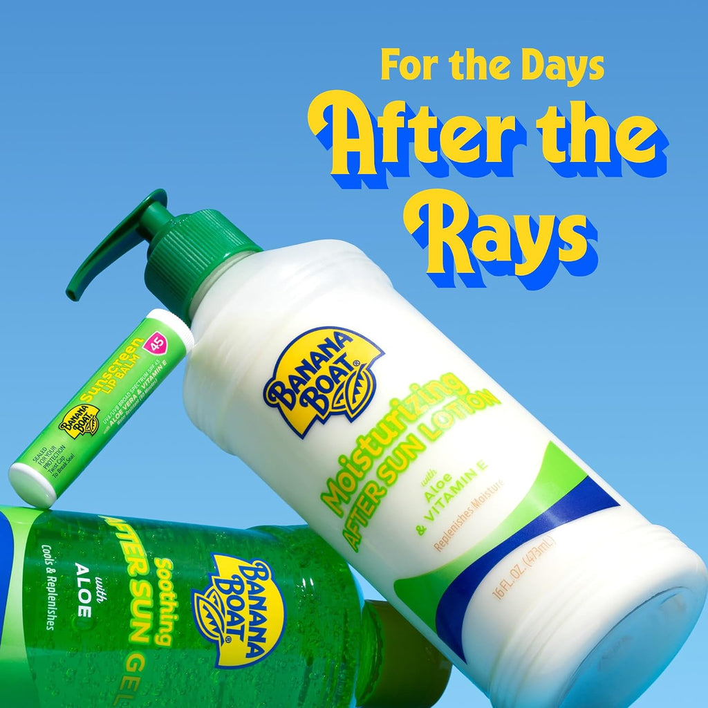 Banana Boat Soothing After Sun Gel With Aloe Twin Pack | Aloe Vera Gel, Sunburn Relief, After Sun Care, 16 Fl Oz Each