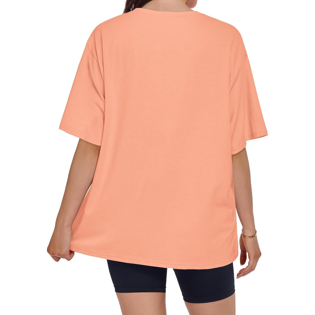 Adorejoy Oversized Tshirts For Women Crewneck Summer Graphic Tees Short Sleeve Loose Basic Tops 2026