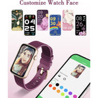 Fitness Watches for Women, LYNN2 Fitness Tracker with Heart Rate Monitor Blood Oxygen/Sleep Tracker Pedometer, Slim Step Tracker Watch for iOS/Android Phones Waterproof (Purple)