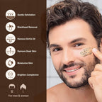 Jvr Face Scrub For Men, Facial Scrub For Deep Exfoliating, Cleansing Blackheads, Ingrown Hair, Pre-Shave Soften, Organic Formulated With Coffee Extract, Aha And Bha Face Exfoliator (4.23 Oz)