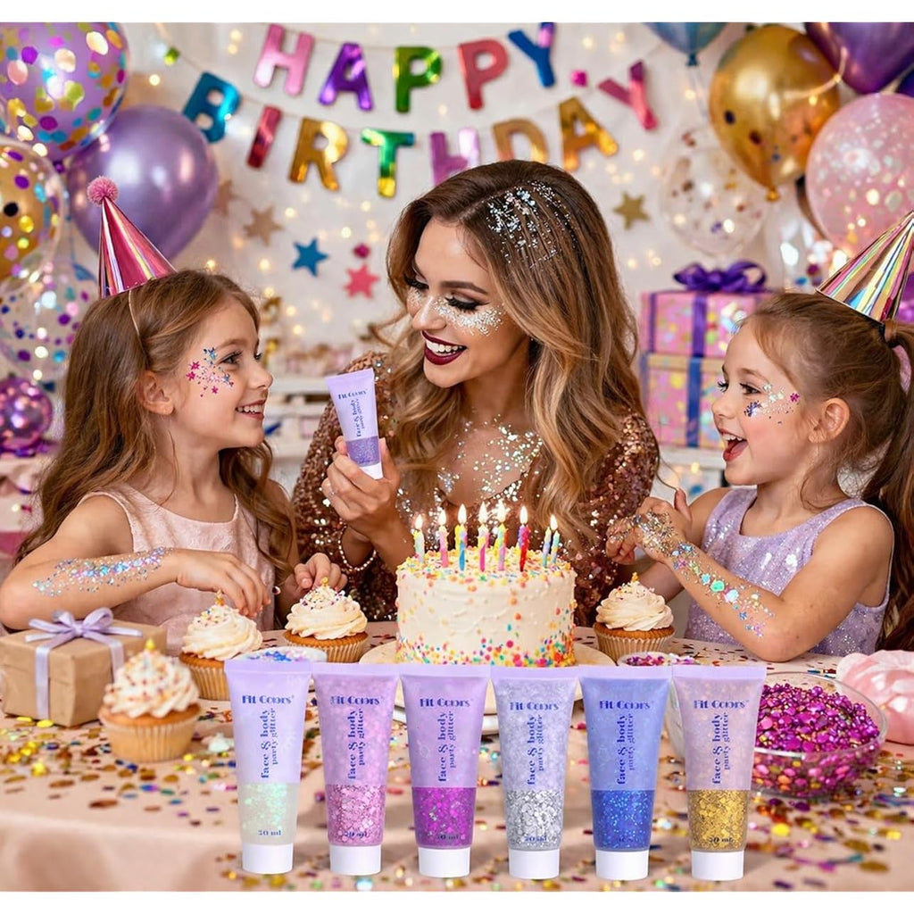Face Body Glitter Gel: 100ml Chunky Sequins Hair Glitter Gel for Singer Concerts Disco Festival Rave Accessories Holographic Cosmetic Laser Mermaid Makeup