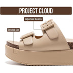 Project Cloud Platform Sandals Women - Plush & Soft Insole Wedge Slides For Women Footwear - Beach Essential Wedge Sandals For Women 2026 (Softy)