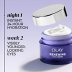 Olay Retinol 24 Max Night Eye Cream, Fragrance Free Anti Aging Eye Cream For Fine Lines And Wrinkles, Hydrating Retinol Night-Eye Treatment, Lightweight Moisturizing-Eye-Cream, 0.5 Oz (Pack Of 2)