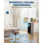 Garvee 3-In-1 Portable Air Conditioner, 8000 Btu (5000 Btu Sacc) Ac Unit | With Energy Saving, Window Kit & Remote, 24H Timer, Dehumidifier & Fan Cools 350 Sq. Ft For Bedroom, Home Office