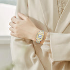 Bofan Small Gold Watches For Women Easy Reader Ladies Quartz Wrist Watch With Stainless Steel Band,Roman Dial,Water Resistant,Bracelet Adjuster Included