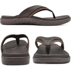 Kuailu Mens Sport Flip Flops Comfort Orthotic Thong Sandals With Plantar Fasciitis Arch Support Outdoor Summer Beach Size 7~15