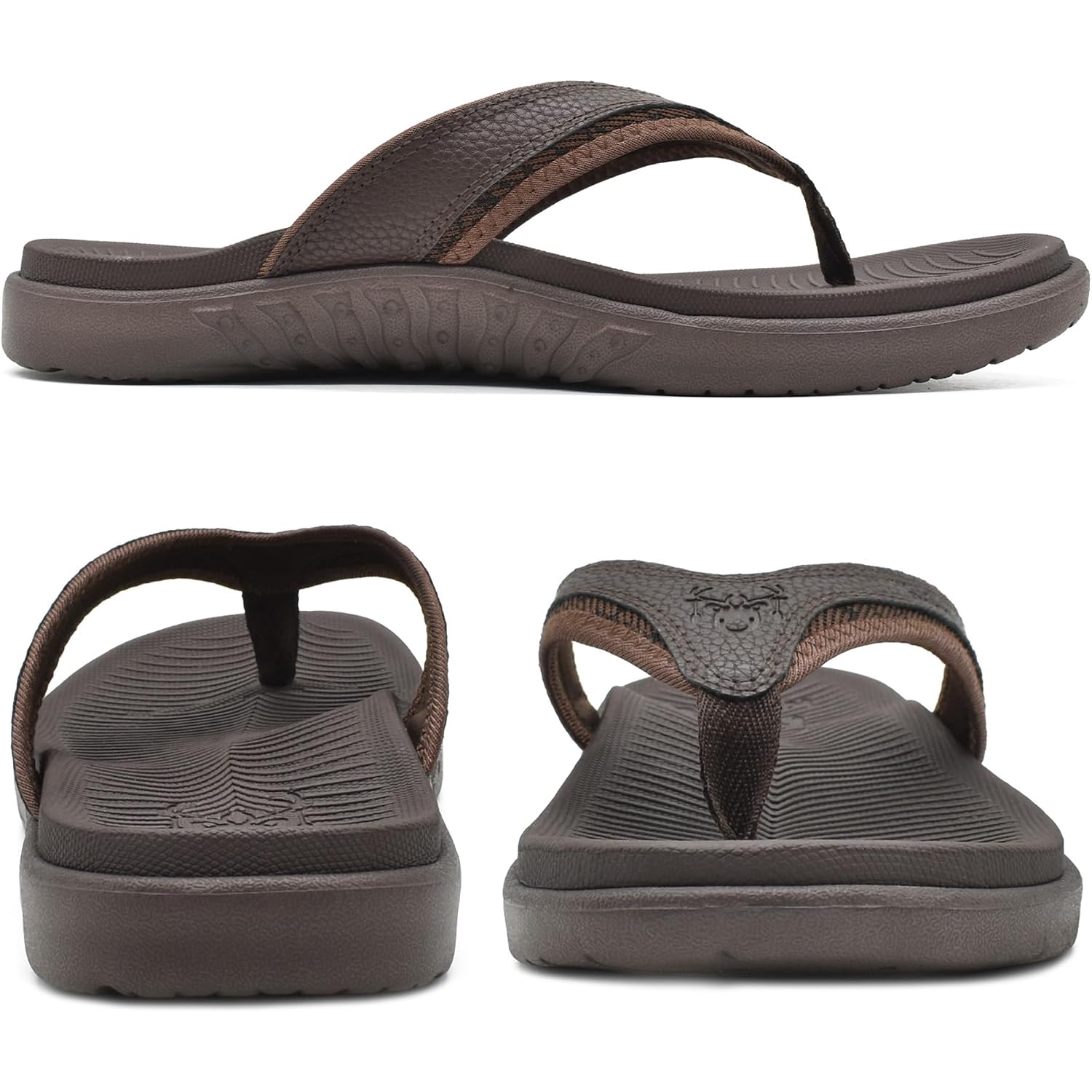 Kuailu Mens Sport Flip Flops Comfort Orthotic Thong Sandals With Plantar Fasciitis Arch Support Outdoor Summer Beach Size 7~15