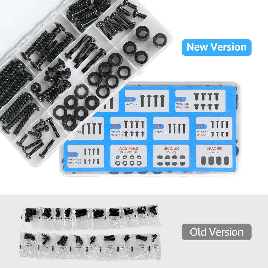 Mountup Universal Tv Mounting Hardware Screw Kit With Box - M4 M5 M6 M8 Screws, Spacers & Washers For Most Led Lcd Oled 4K Tvs, Replacement Screws For Tvs/Monitor Mounting Up To 80 Inches, Mu0041
