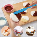 Hotec Heat Resistant 600℉ Food Grade Silicone Rubber Spatula Set For Baking, Cooking, And Mixing Non Stick Dishwasher Safe Bpa-Free Multicolor Set Of 5