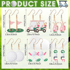 Nosiny 6 Pairs Earrings for Women Jewelry Derby Baseball Softball Soccer Golf Teacher Sports Game Earrings Tooth Gifts