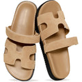 Project Cloud 100% Genuine Leather Sandals For Women Footwear - Stylish Womens Sandals With Plush & Soft Insole - Non-Slip And Water-Resistant Beach Sandals Slides For Women (Mayvy)
