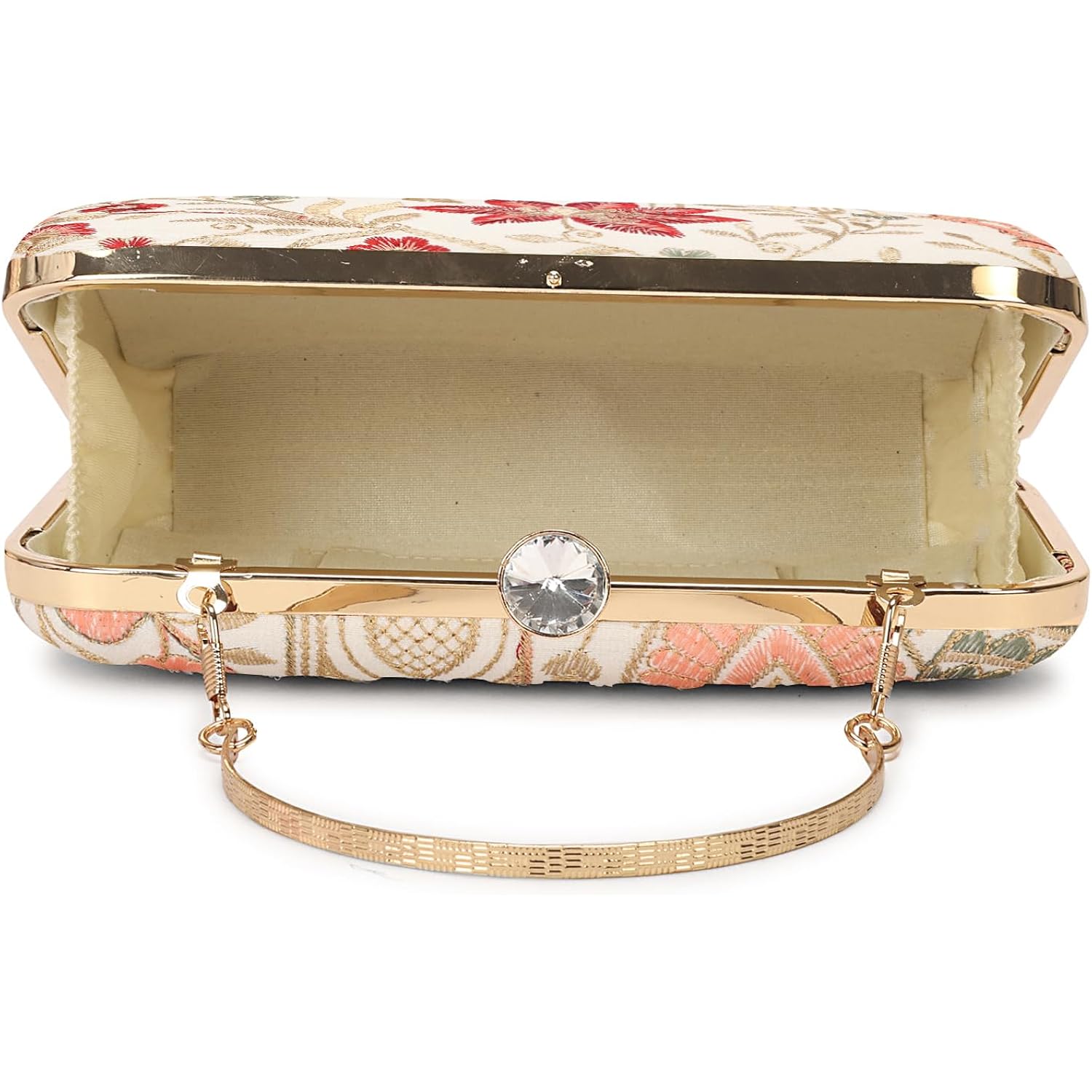 Longing To Buy Hand Crafted Designer Box Clutch - Zari Embroidery For Women