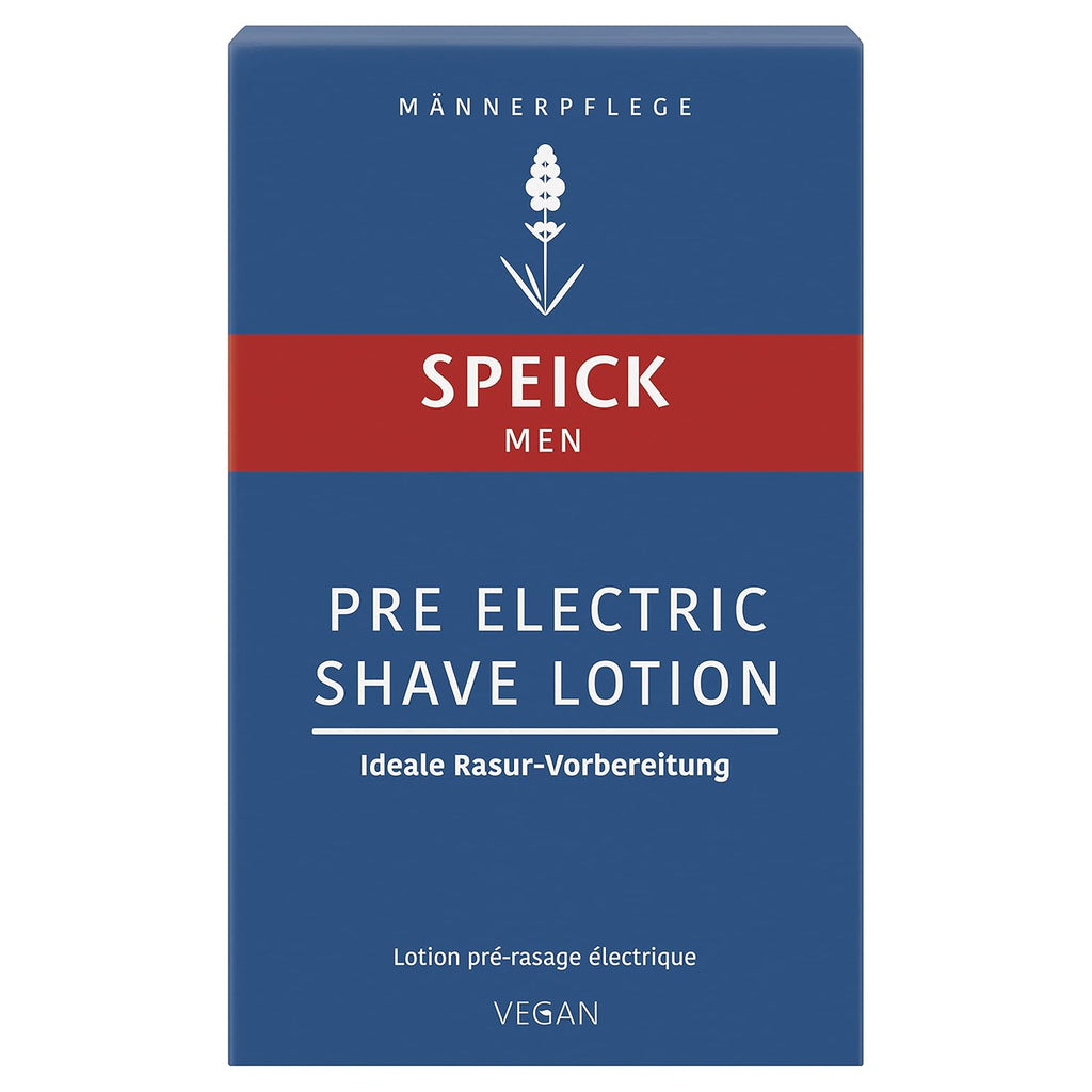 Speick Men Pre Electric Shave Lotion with Relaxing Lavender Oil and a Blend of Essential Oils, Natural Vegan Skin Care, 3.4 Fluid Ounces