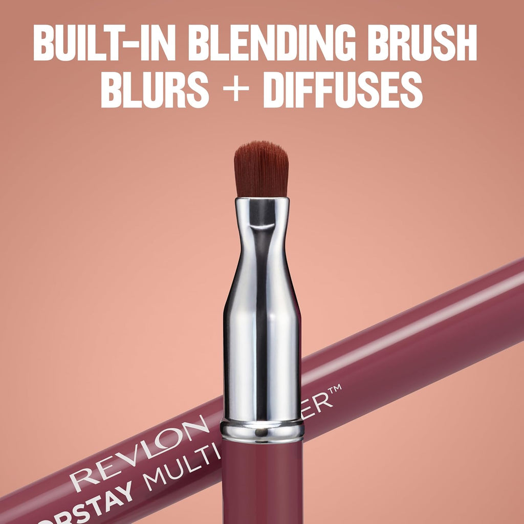 Revlon Colorstay Multi-Liner, Creamy Formula, Multiuse For Lips, Eyes & Face, Precision Brush For Easy Blending, 002 Dallying
