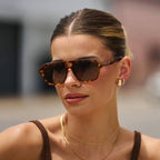 WearMe Pro – Women’s Polarized Aviator Sunglasses: Acetate Frame & Trendy Sleek Double Bridge