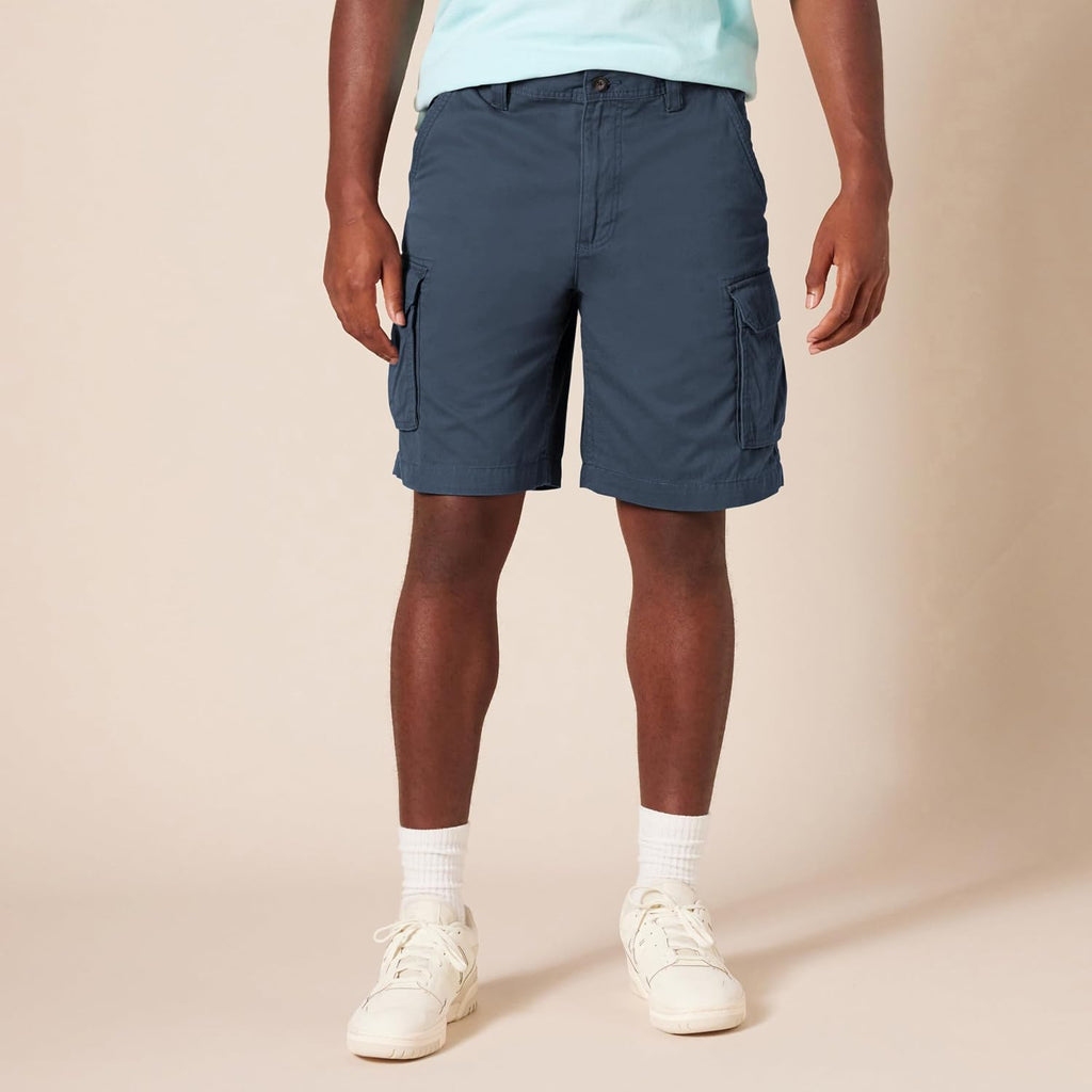 Amazon Essentials Men'S 10" Classic-Fit Cotton Cargo Shorts With Pockets, Zip Fly, Button Waist (Available In Big & Tall)