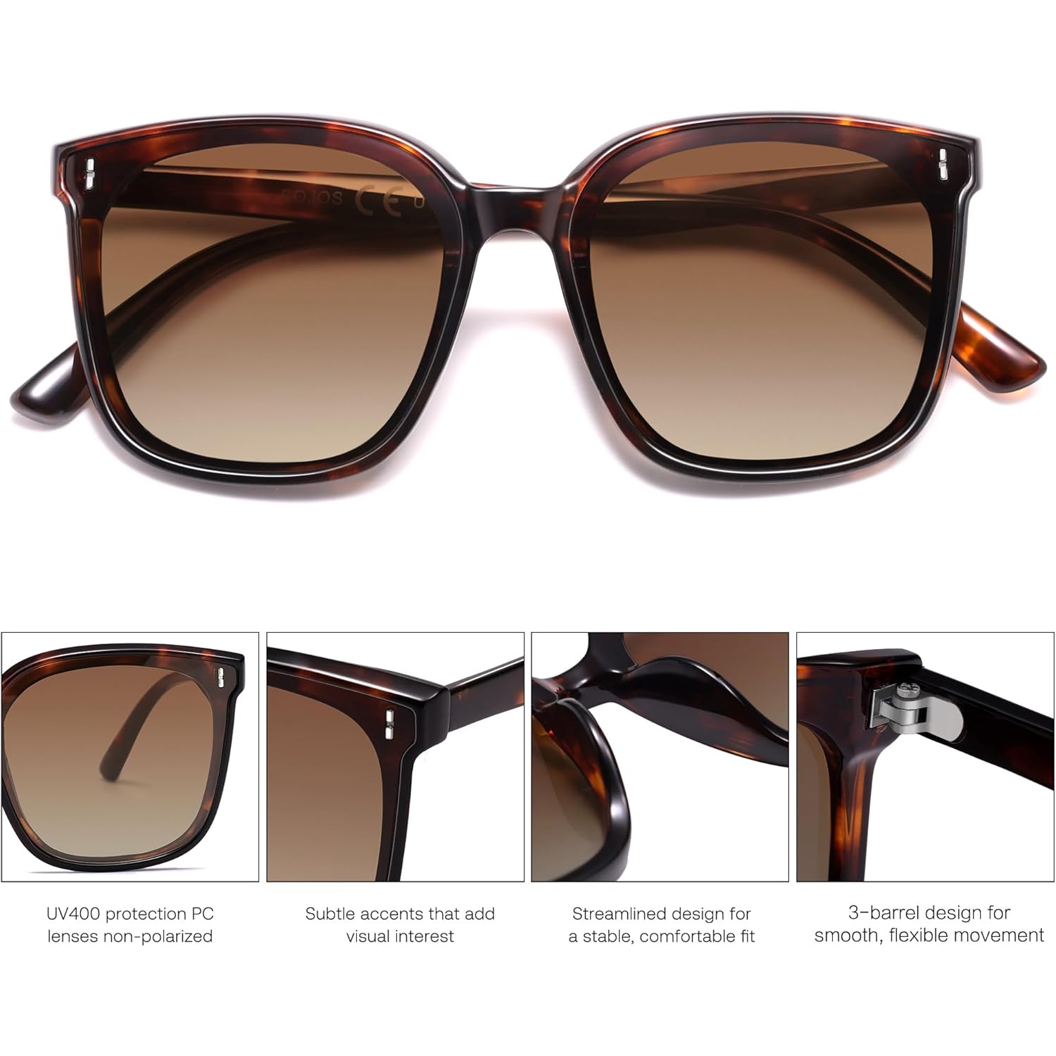 SOJOS Sunglasses for Women Men Vintage Style Shades SJ2157
