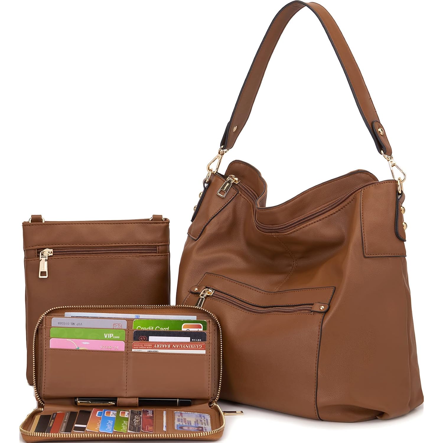 Large Crossbody Bags Ladies Shoulder Handbags Purse And Wallet Set For Women Totes Hobo Purses