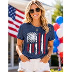 Patriotic Shirts for Women American Flag Shirt 4th of July Tshirt Graphic Tees Casual Short Sleeve Tee Top