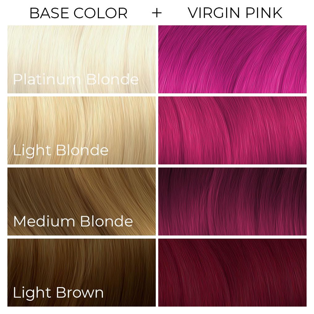 ARCTIC FOX Vegan and Cruelty-Free Semi-Permanent Hair Color Dye (4 Fl Oz, VIRGIN PINK)
