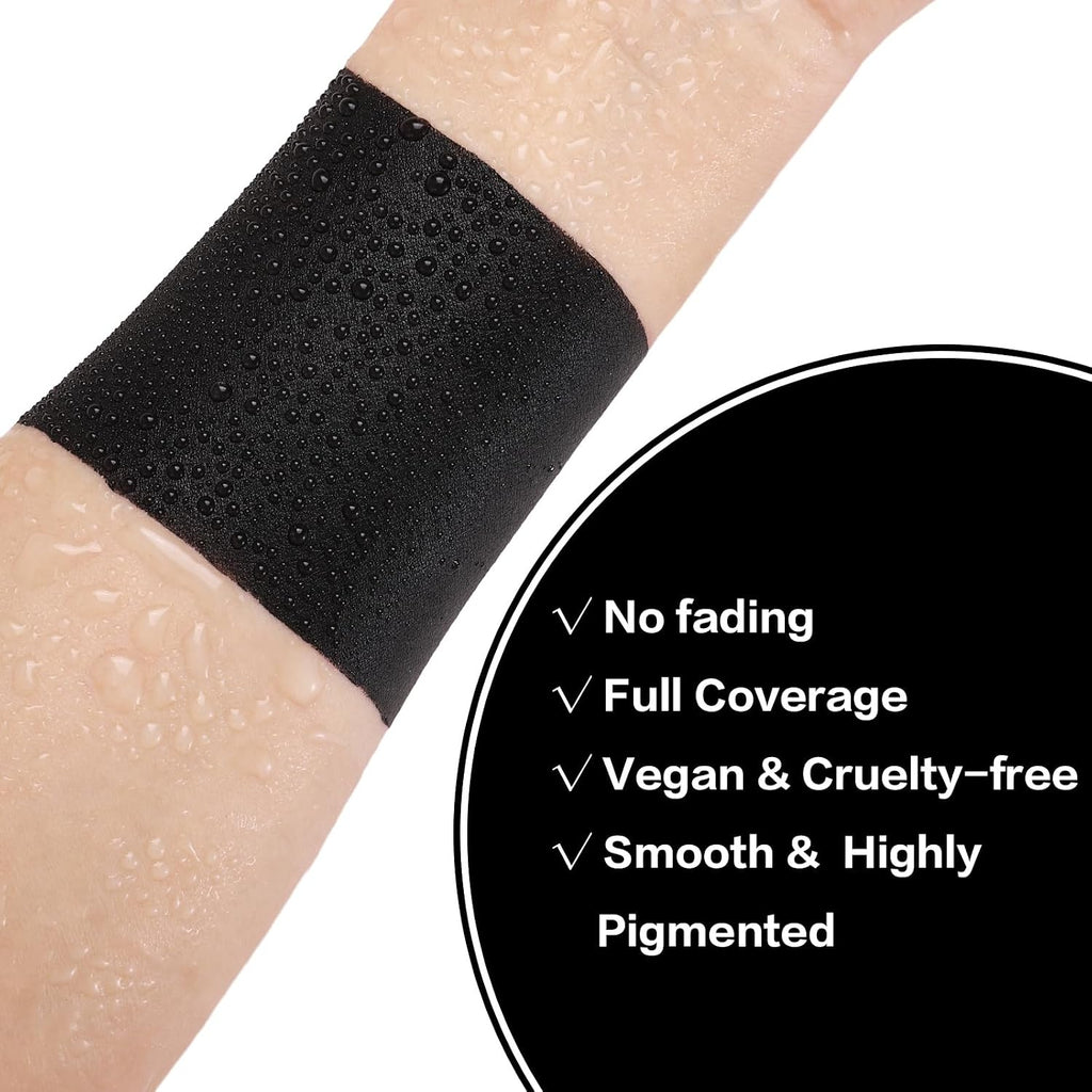 3Pcs Black Face Body Paint Stick Set For Adults, Non-Toxic Hypoallergenic Eye Black Sticks For Halloween Baseball, Softball, Football, Lacrosse, Soccer, Hockey