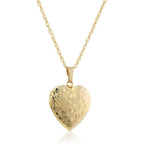 Amazon Essentials 14k Engraved Flowers Heart Locket Necklace, 18"
