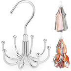 Tank Top Hanger, Rotatable Bra Organzier For Closet, Max 24 Storage Capacity Sport Bras Holder, Metal Space Saving Closet Organizers And Storage, Silver