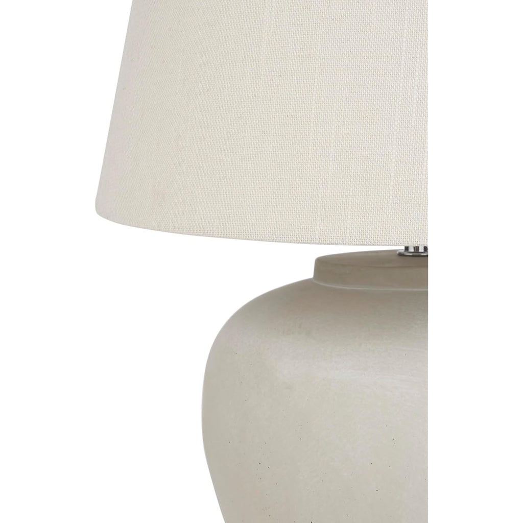 Nourison Home 20" Sand (Light Beige) Neutral Ceramic Table Lamp With Fabric Shade, Bedside Nightstand Lamp For Bedroom, Living Room, Entryway
