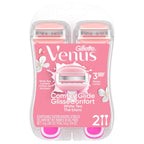 Gillette Venus ComfortGlide Disposable Razors for Women, 2 Count, White Tea Scented Moisture Bars for a Smooth Shave