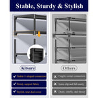 Kitsure 10-Tier Shoe Rack With Dust Cover, 17.5" X 12.4" X 69.3", Black | Space Saving Shoe Storage, Zapateras Organizer With Side Pocket, Shoe Organizer For Closet, Entryway, Bedroom