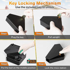 Mouse Station With Keys Black 6 Pack, Key Required Mouse Stations, Mice Stations, Keeps Children And Pets Safe Indoor & Outdoor