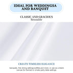 FINDYOU 10 Pack White Table Cloth Rectangle Table 60 x 102 Inch Tablecloths for 6 Foot Rectangle Tables. Stain and Winkle Resistant Polyester Washable White TableCloths for Parties Wedding Dining