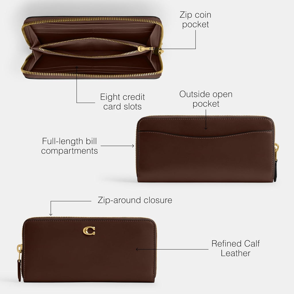 Coach womens Slim Accordion Zip
