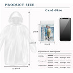 10 Pack Disposable Rain Ponchos For Adults, Card-Sized Emergency Ponchos Family Pack With Hood For Travel