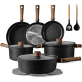CAROTE Nonstick Pots and Pans, Induction Titanium Cookware Set 16pcs Kitchen Cooking Sets, Pot and Pan Non Stick w/Frying pan (PFOS, PFOA Free)