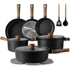 CAROTE Nonstick Pots and Pans, Induction Titanium Cookware Set 16pcs Kitchen Cooking Sets, Pot and Pan Non Stick w/Frying pan (PFOS, PFOA Free)