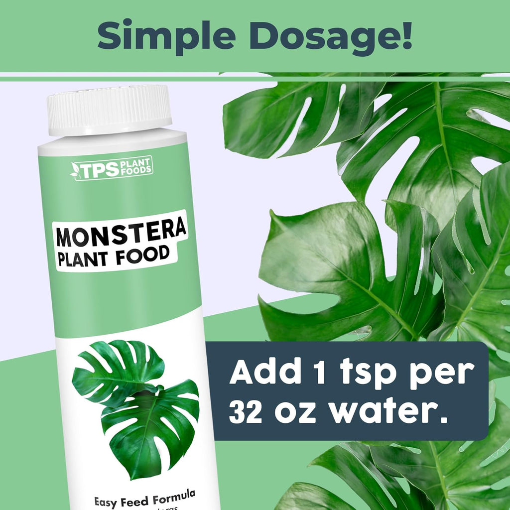 Monstera Plant Food – Liquid Fertilizer For Bigger Split Leaves, Lush Growth & Strong Roots, 8 Oz