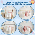 Baby Hangers 60Pack White Baby Clothes Hangers Bulk Kids Plastic Hangers Toddler/Infant Hangers For Closet
