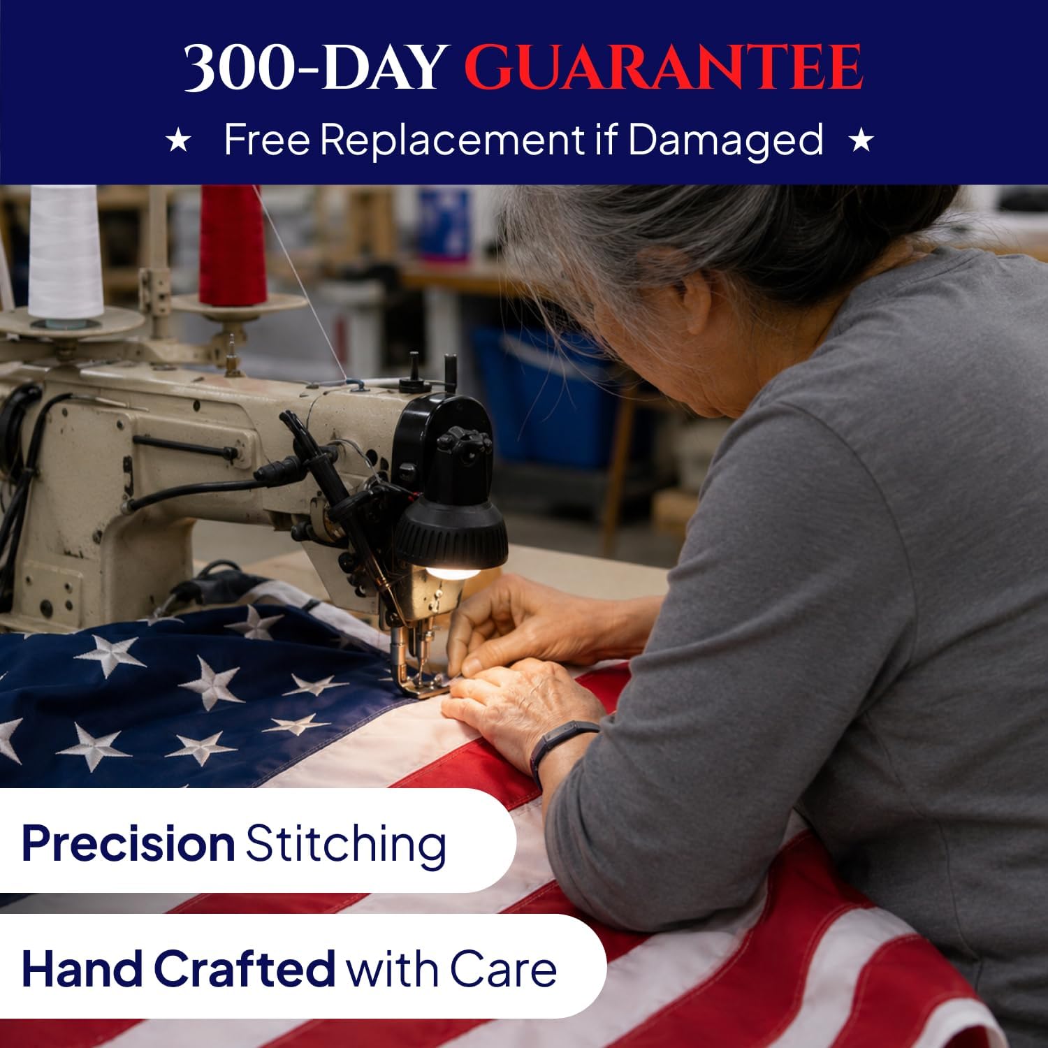 Premium 3X5 American Flags For Outside – Heavy Duty Nylon, Embroidered Stars & Sewn Stripes