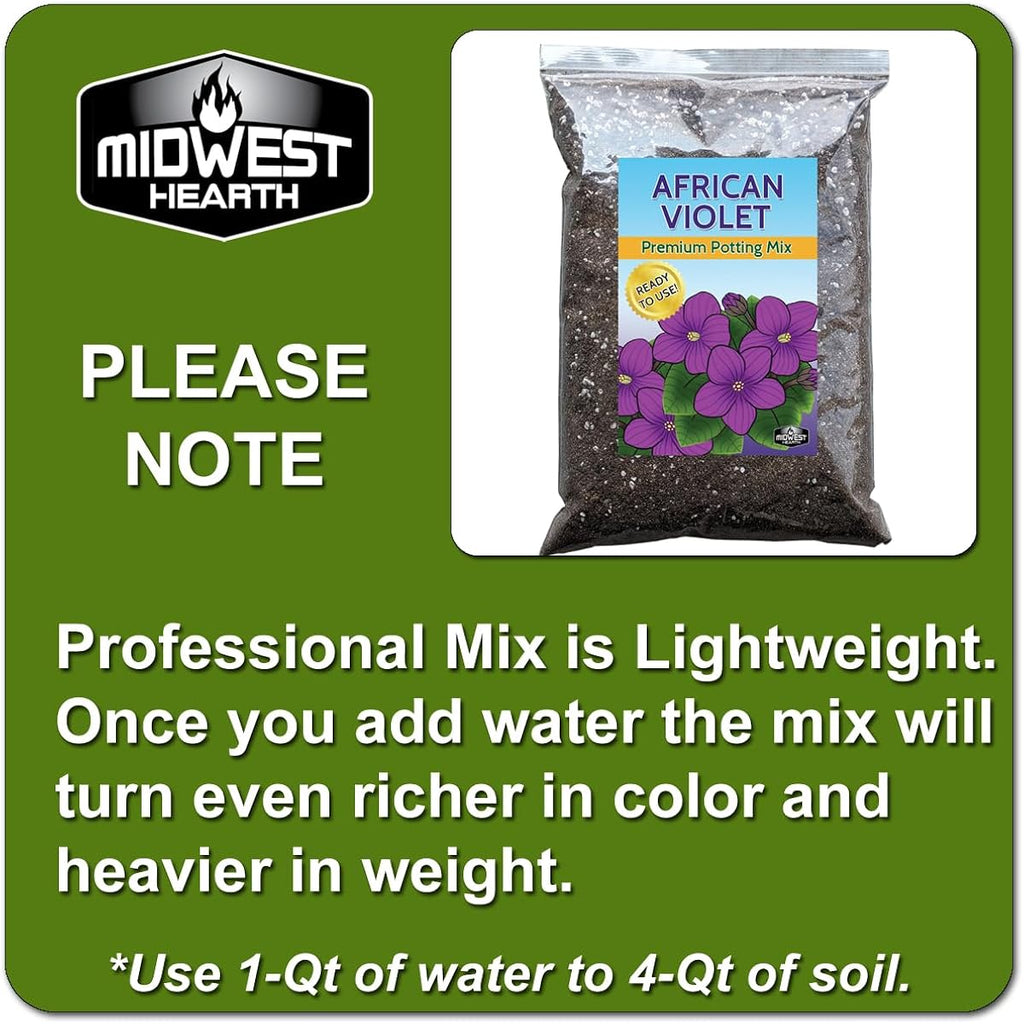 African Violet Natural Potting Soil Mix (Made In Usa) (4 Dry Quarts)