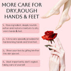 12 Pack Moisturizing Exfoliating hand & foot masks, Deep Hydrate Dry, Cracked Skin, sel care gift for women and men, 6 Pairs Gloves & 6 Socks (Rose Hand & Foot masks(12 Pack))