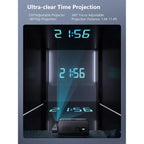 Projection Clock For Bedroom Ceiling, Alarm Clock For Heavy Sleepers | 350° Rotatable Projector, Dual Alarms, 5 Brightness, Weekday/Weekend Mode, Temp & Humidity, Snooze, Usb Charger