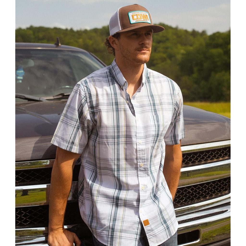 Dubinik® Mens Short Sleeve Button Down Shirts Soft Breathable Summer Vintage Regular Fit Lightweight Men'S Casual Shirt