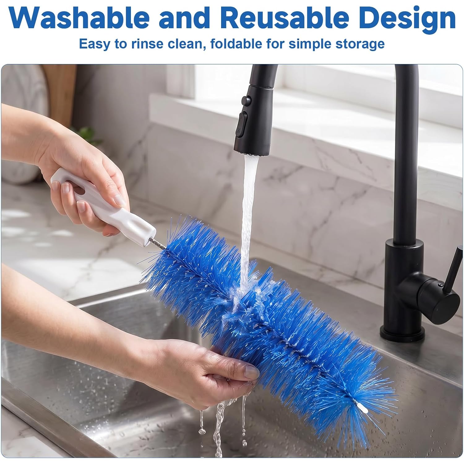 Fan Cleaning Brush, Cn1St 2Pcs Brush Reusable Removes Dirt From Fans, Air Conditioning, Home, Car Vents Curtain