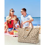 GLORIEROO Extra Large Beach Bag for Women - Sandproof Over-Size Carry On Beach Essentials Tote with 5 Pockets Gifts for Women