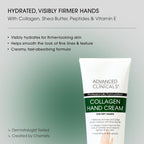 Advanced Clinicals Collagen Hand & Body Cream Skin Care Moisturizer Lotion For Dry Cracked Skin. Soothing & Hydrating Plant Collagen Lotion W/Aloe Vera, Green Tea, & Shea Butter, Large 8 Fl Oz