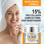 Collagen Complex Eye Cream – Moisturizing & Firming Under Eye Treatment With Tripeptide Complex, Rice Bran & Olive Oil – Hydrating Anti-Aging Cream For Dark Circles, Puffiness & Wrinkles, 1.764Oz