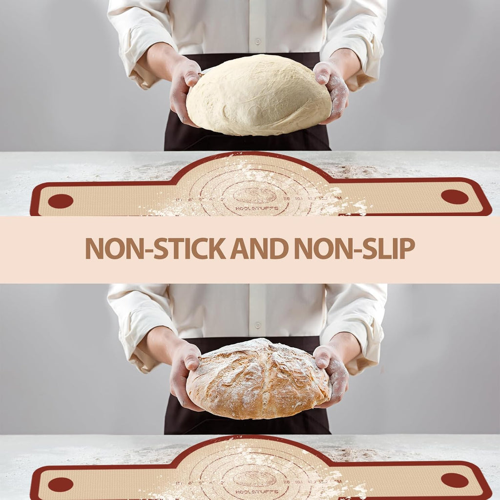 2 Pcs Silicone Bread Sling For Dutch Oven, Red | Non-Stick & Reusable Bread Baking Supplies With Extra Long Handles, Easily Transfer Sourdough, Dishwasher Safe, Round