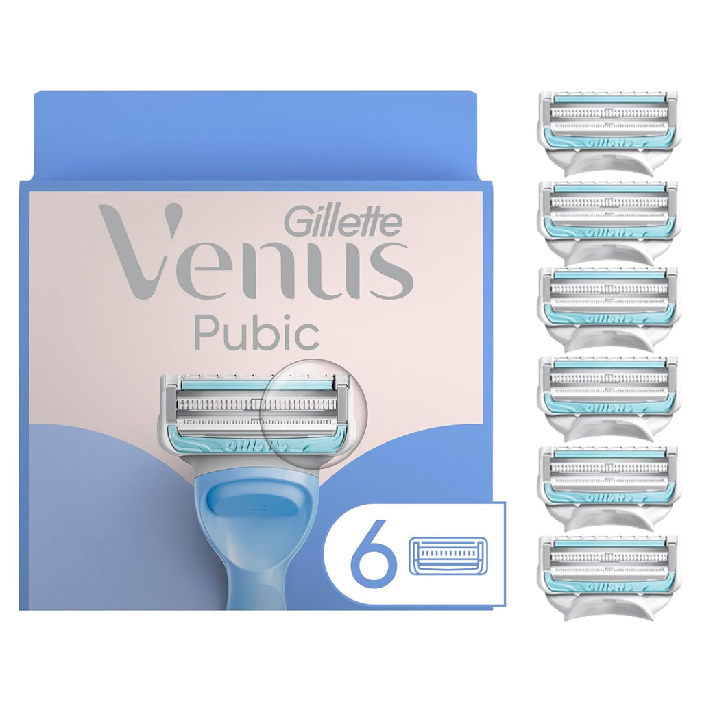 Gillette Venus Intimate Grooming Razors for Women, 6 Razor Blade Refills, Bikini Razors for Women