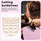Professional Hair Cutting Cape With Geometric Grid Pattern, Longer Silicone Waterproof Cutting Mat,Neck Guide